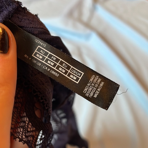 BLUSH lingerie purple see through lace bralette - Picture 9 of 11